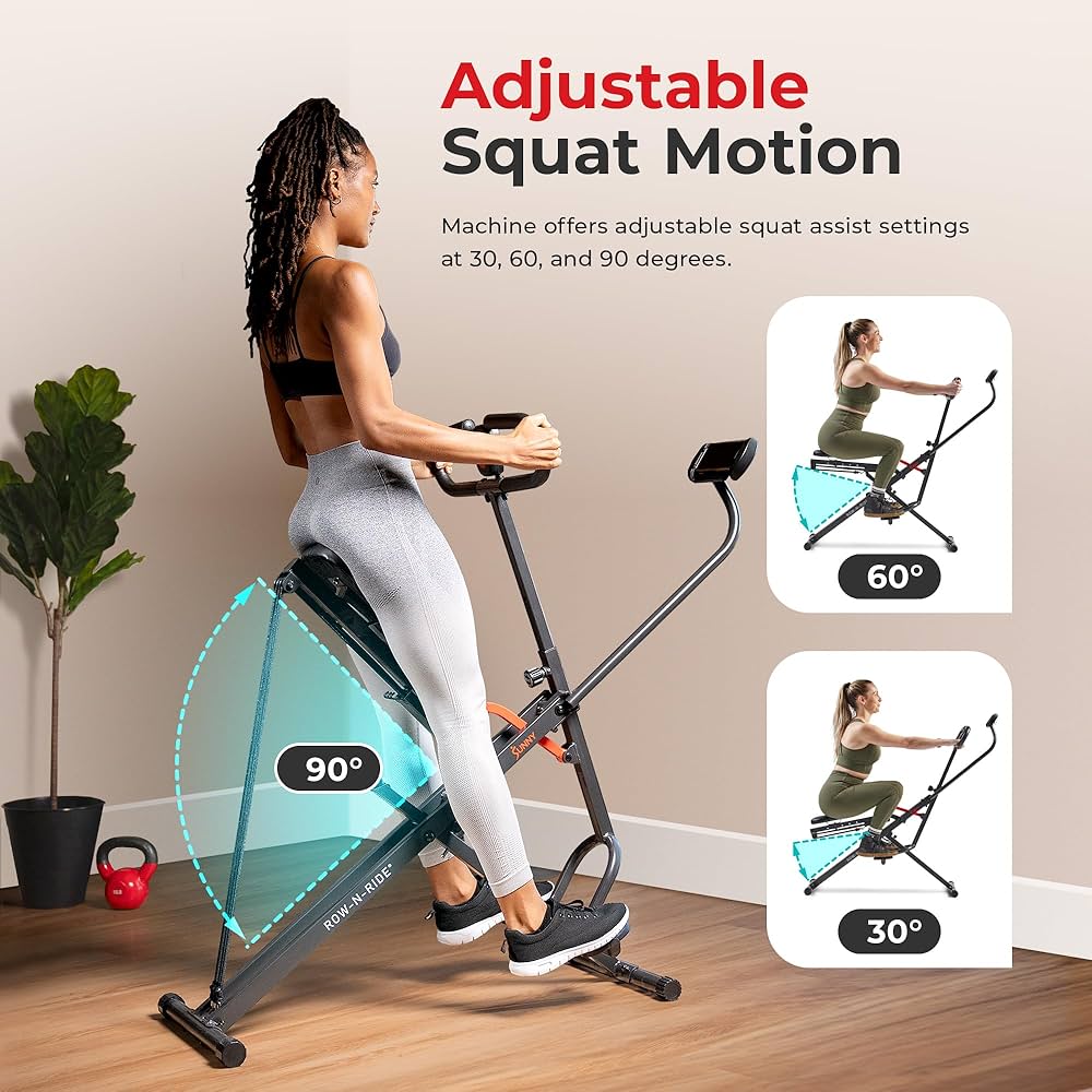 ウエイトトレーニング sunny health & fitness glutes trainer Sunny Health & Fitness Row-N-Ride Squat Assist Trainer for